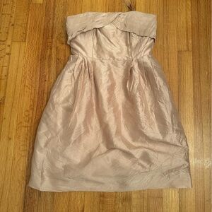 Wedding guest dress J CREW Silk SHORT DRESS STRAPLESS size 2 (t)